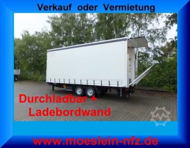 Open aanhangwagen met zeil Möslein TPS 11 DL 7,30  neuer Planenanhänger, Ladebordwand + Durchladbar