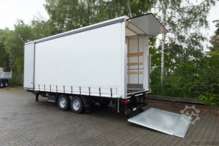 Open aanhangwagen met zeil Möslein TPS 11 DL 7,30  neuer Planenanhänger, Ladebordwand + Durchladbar
