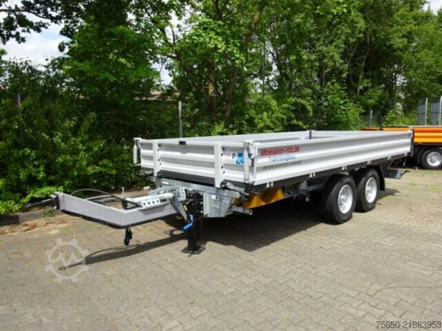 Reboque basculante Möslein TTD11 weiß  neuer Tandem 3- Seitenkipper Tieflader-- Neufahrzeug --