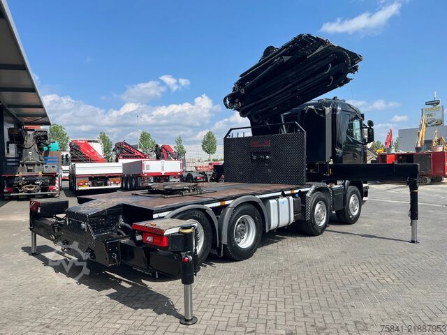 Vrachtwagen met kraan Scania R490 R 490 8x2 Euro 6 HMF 8520-K6 + JIB FJ2000-K6