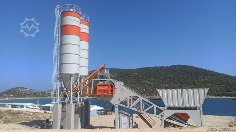 Central de mistura de betão Polygonmach mobile batching plant self ereted-real mobile-n...