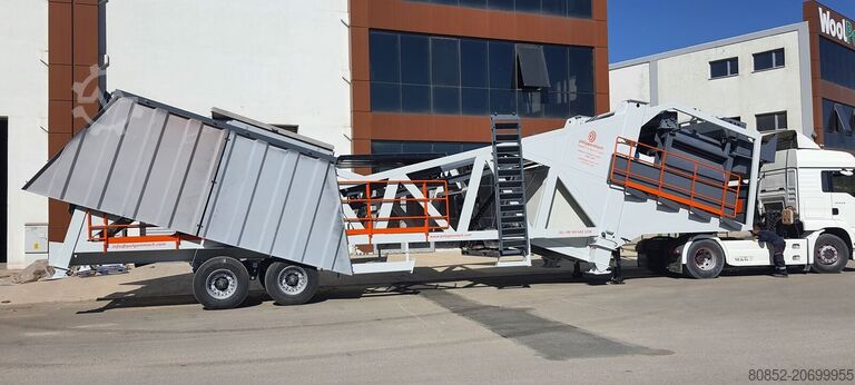 Central de mistura de betão Polygonmach mobile batching plant self ereted-real mobile-n...