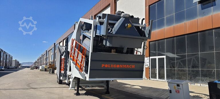 Central de mistura de betão Polygonmach mobile batching plant self ereted-real mobile-n...
