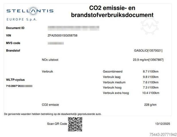 Panel van Fiat Ducato F5274 L3H2 3,5T Diesel 140pk Automaat