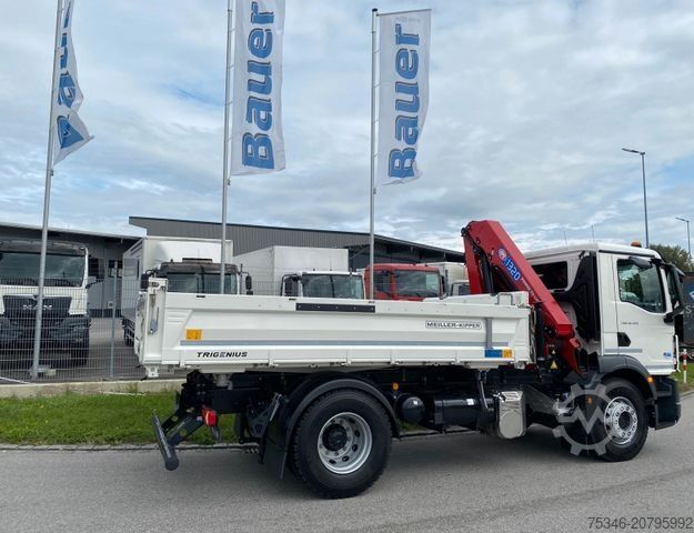 Billenő teherautó MAN TGM 18.320 /4x2/BL/Meiller/Kipper/Kran/15 m/ Neu