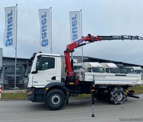Billenő teherautó MAN TGM 18.320 /4x2/BL/Meiller/Kipper/Kran/15 m/ Neu