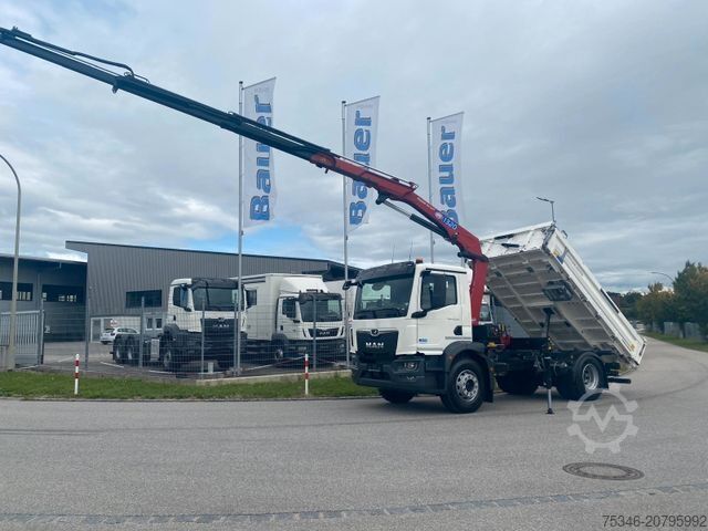 Billenő teherautó MAN TGM 18.320 /4x2/BL/Meiller/Kipper/Kran/15 m/ Neu