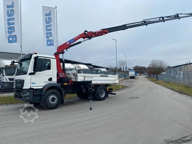 Háromirányú billenő teherautó MAN TGM 18.320 /4x2/BL/Meiller/Kipper/Kran/15 m/ Neu