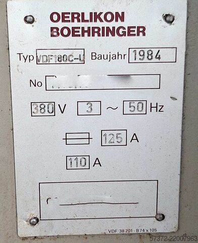 CNC strug sa kosim ležajem Oerlikon Boehringer VDF 180