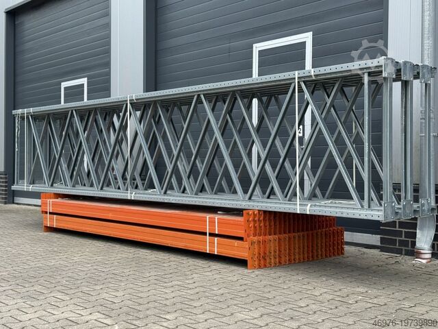 6.000 x 1.100 mm / 3 Ebenen / 18,72 lfm. META Thyssen (Multipal S) Palettenregalanlage Palettenregal Regal