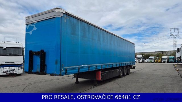 Brandalı açık yarı römork KÖGEL SN 24 CARGO + LIFTACHSE + PALBOX