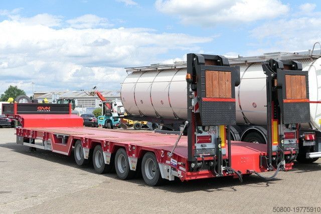 Dieplader oplegger GVN 4, Radmulden, Ausziehbar, Hydr. Rampen