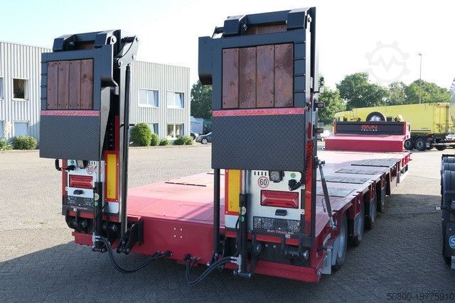 Dieplader oplegger GVN 4, Radmulden, Ausziehbar, Hydr. Rampen