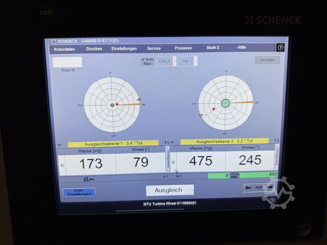 Afbalanceringsmaskine Schenck TBcomfort, årgang: 2016 Schenck TBcomfort