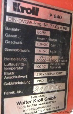 Verwarmingsventilator Kroll P 640