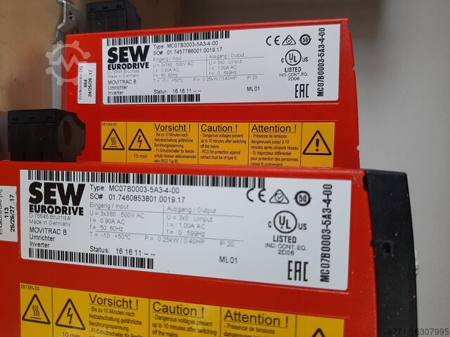 Μετατροπέας συχνότητας, Πληκτρολόγιο SEW-EURODRIVE MC07B0003-5A3-4-00 + FBG11B
