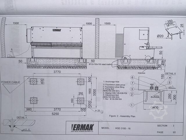 Guillotineschaar - hydraulisch Ermak HGD 3100 x 16