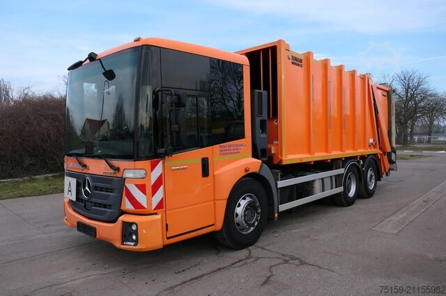 Müllwagen mercedes-benz 2635 NGE-L62N Econic Aufbau Zöller Medium X2 evo Lenkachse KLIMA