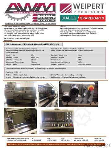 CNC draaibank BRIDGEPORT EZ Path S