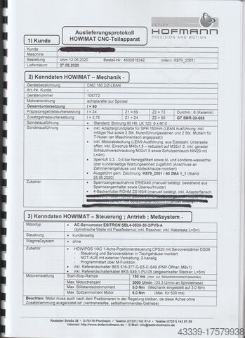 Verdeelkop Hofmann HOWIMAT CNC 160.2/Z-LEAN