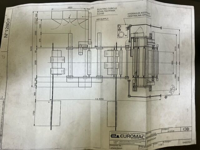 Cortadora de rollos / rebobinadora / rebobinador Euromac TB 6.10M