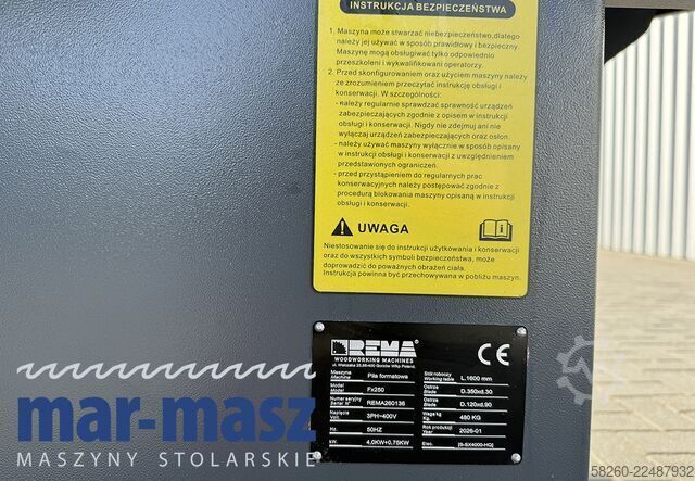 Format dairesel testere, format makinesi REMA Fx250 1600mm
