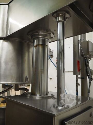 Használt rozsdamentes acél Grieser VPL 350 típusú planetáris keverő keverőedényekkel. GRIESER VPL 350