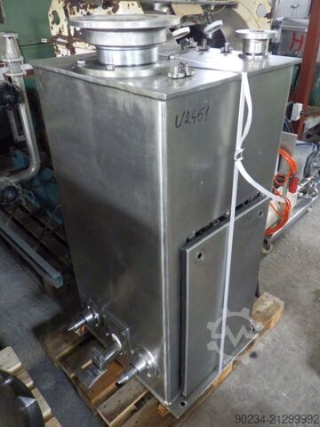 Használt rozsdamentes acél Grieser VPL 350 típusú planetáris keverő keverőedényekkel. GRIESER VPL 350