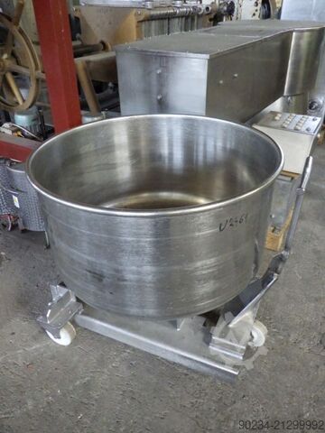 Használt rozsdamentes acél Grieser VPL 350 típusú planetáris keverő keverőedényekkel. GRIESER VPL 350
