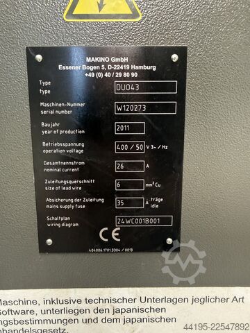 Trådgnisteroderingsmaskine Makino DUO 43