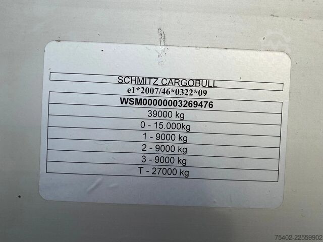 Przesuwne plandeki Schmitz Cargobull SCB*S3T / Coil / Tautliner / Disc Brakes