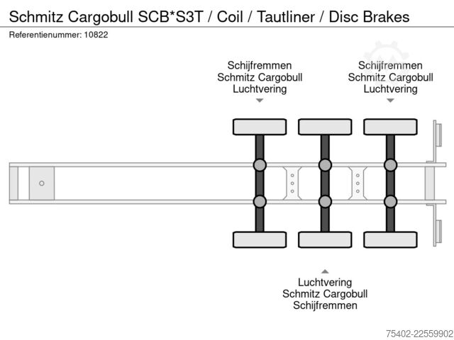Przesuwne plandeki Schmitz Cargobull SCB*S3T / Coil / Tautliner / Disc Brakes
