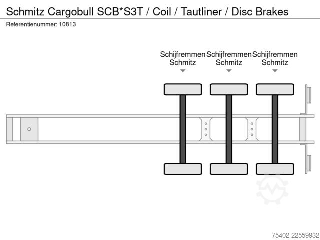 Przesuwne plandeki Schmitz Cargobull SCB*S3T / Coil / Tautliner / Disc Brakes