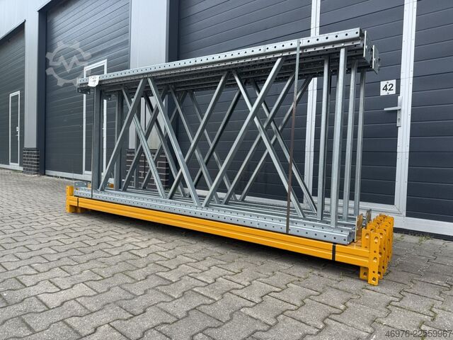 Długość: 11,40 mb / Szt.: 2.500x1.100 mm META (Thyssen) Multipal S Palettenregal Schwerlastregal Lagerregal