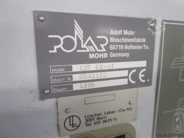 CUTTING MACHINE POLAR 137 ED-AT