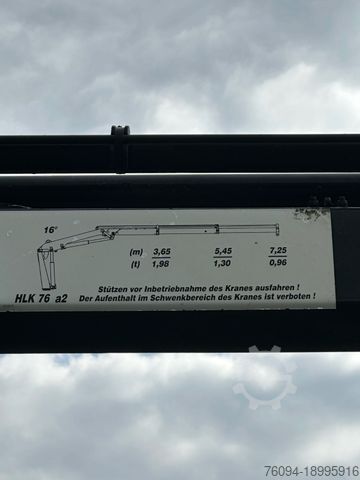 Macara montată pe camion DAF LF45.210 Pritsche 6,5m KRAN FUNK