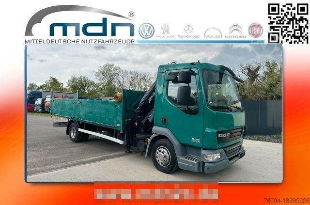 Camion cu platformă DAF LF45.210 Pritsche 6,5m KRAN FUNK