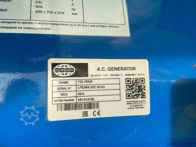 Generator set FG Wilson P900-1 - 900 kVA - Open Genset - DPX-16025-O