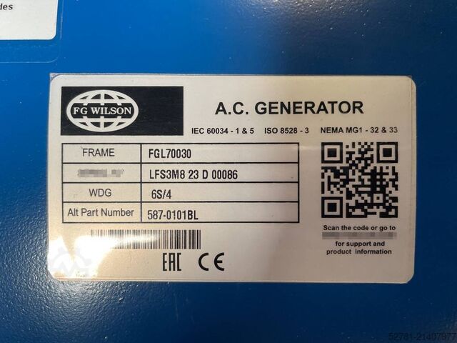 Generator set FG Wilson P900-1 - 900 kVA - Open Genset - DPX-16025-O