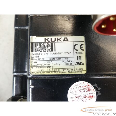 Upravljačka jedinica KUKA 1FK7060-5AF71-1ZZ9-Z S03 + N16 Servomotor SN: YFK1641053204015