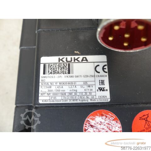Upravljačka jedinica KUKA 1FK7060-5AF71-1ZZ9-Z S03 Servomotor SN: YFM0628693001035