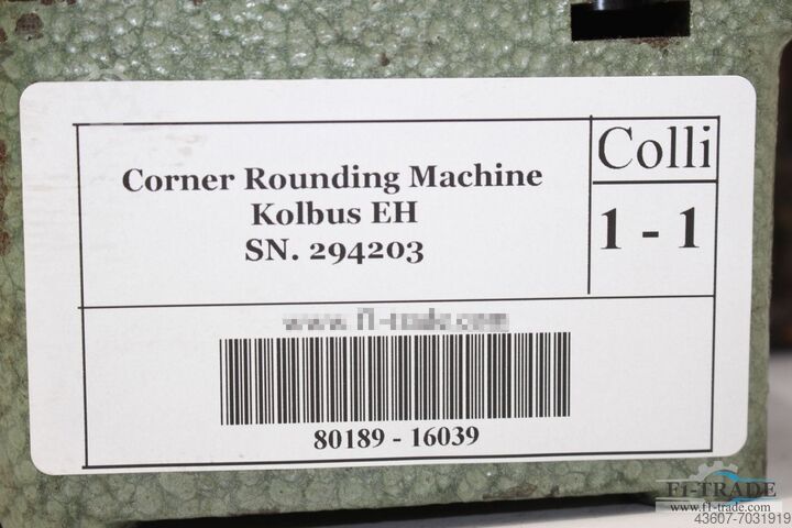 Máquina redondeadora de esquinas KOLBUS EH