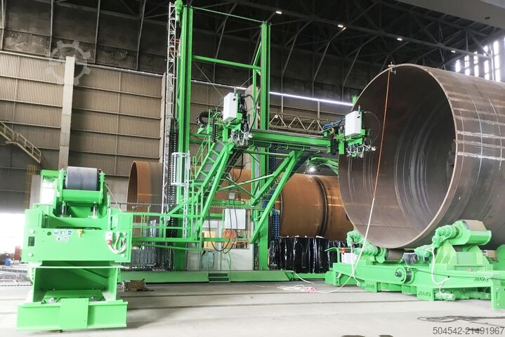 Portál pro kruhové svary včetně 2 svařovacích hlav s ENABL SAW Round Seam Portal