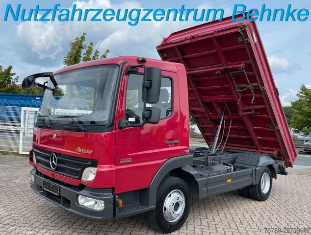 Carrinha basculante trilateral MERCEDES-BENZ Atego 816 BB/ Meiller/ 2x AHK/ Org. KM/ NL 3.1 t