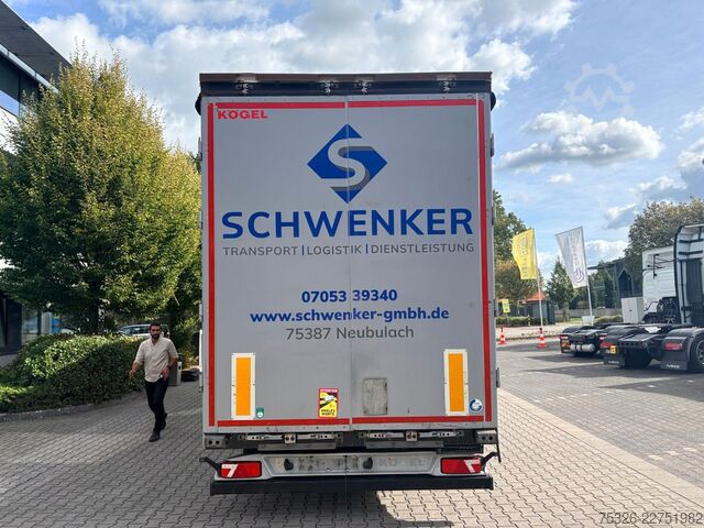 Öppen semitrailer med kapell KÖGEL Mega Light Plus Lift 2x Fast Slider, SAF