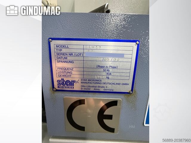 Swiss Type Turning Machine Star SA-12